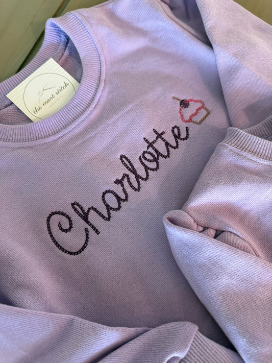 Girls Puff Sleeve Sweatshirt