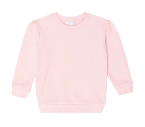 Girls Puff Sleeve Sweatshirt